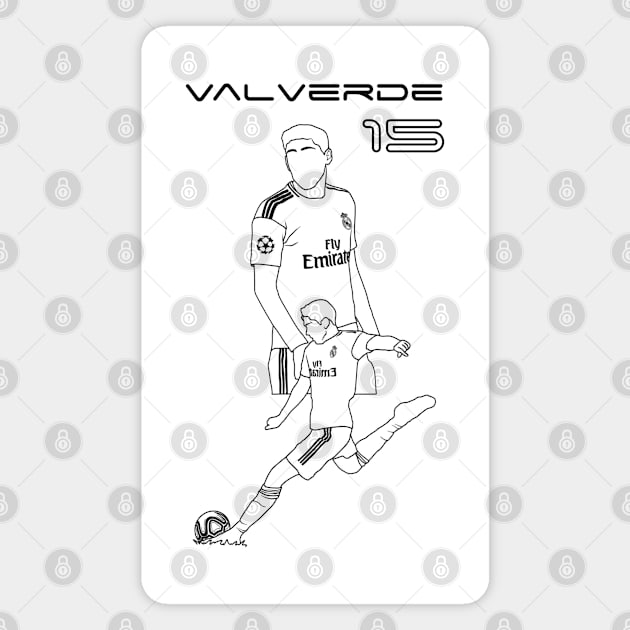 Federico valverde Magnet by Artbygoody